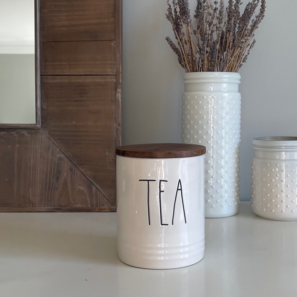 Rae Dunn Other - Rae Dunn NEW 2021 Tea Canister with Wood Lid Top